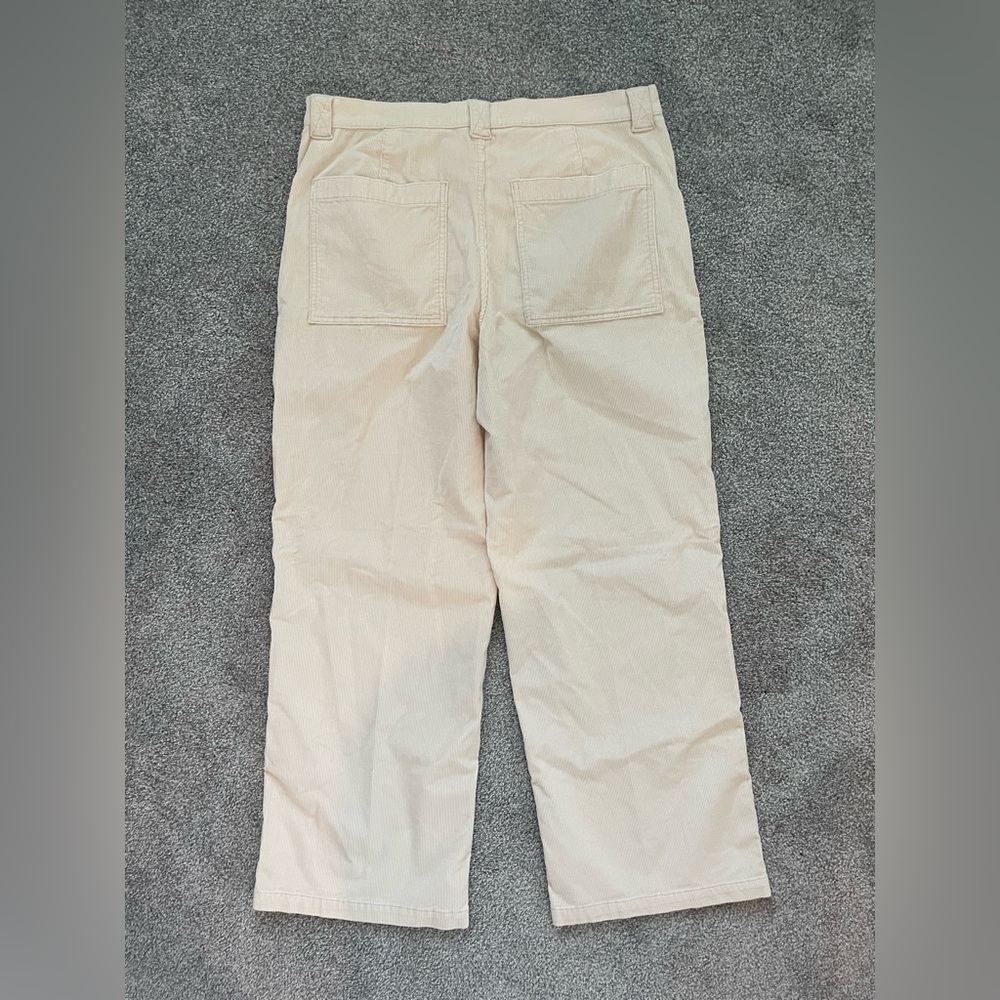 NWT Madewell Emmett 2.0 Cream Wide Leg Corduroy Size 32 - Picture 3 of 6